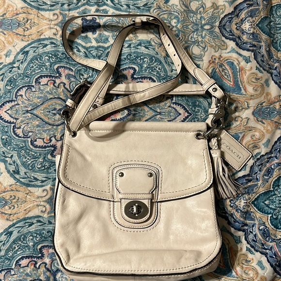 Coach White Leather 70th Anniversary Limited Edition with Silver Hardware 19132 - Picture 1 of 8